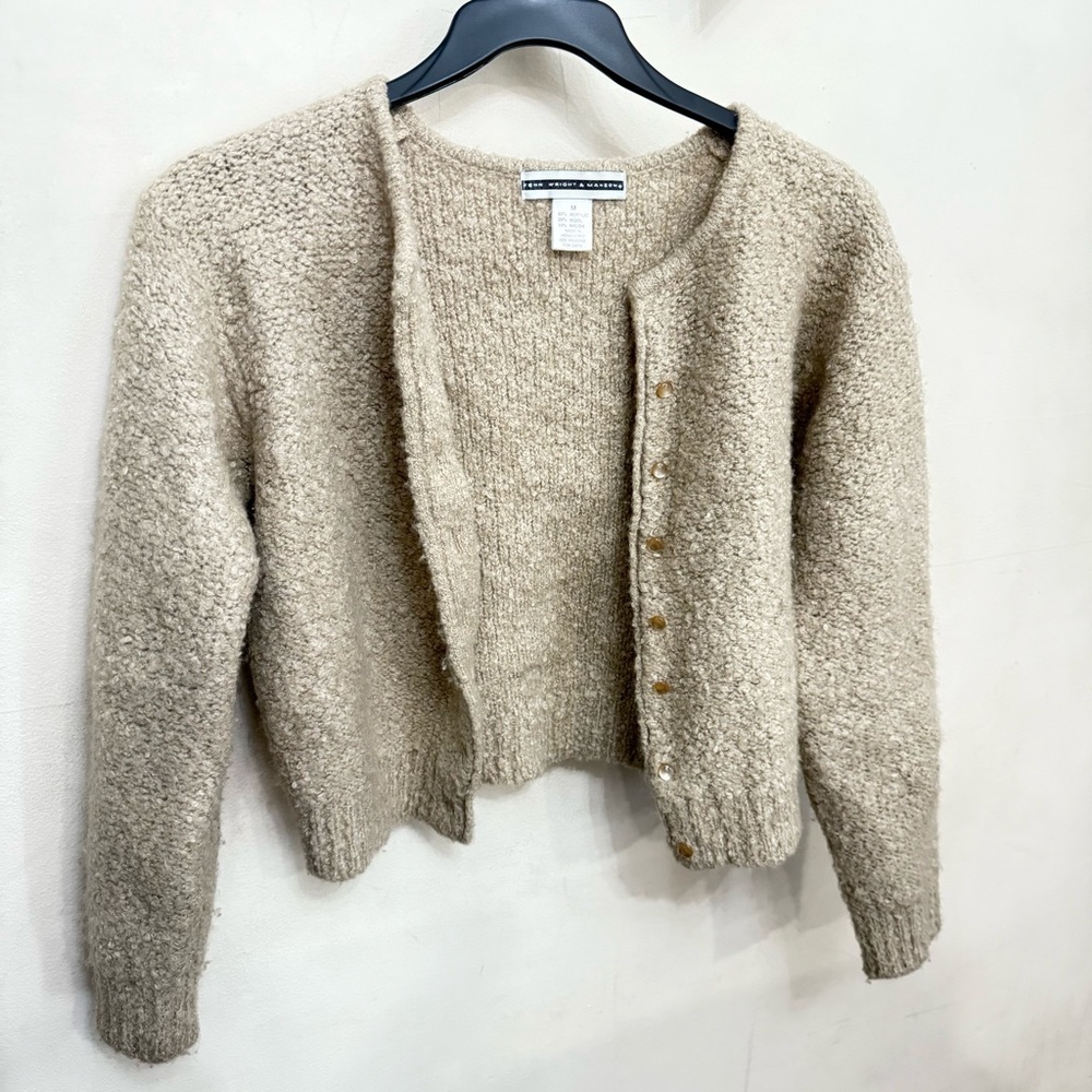Fenn Wright Manson Beige Cardigan Sweater